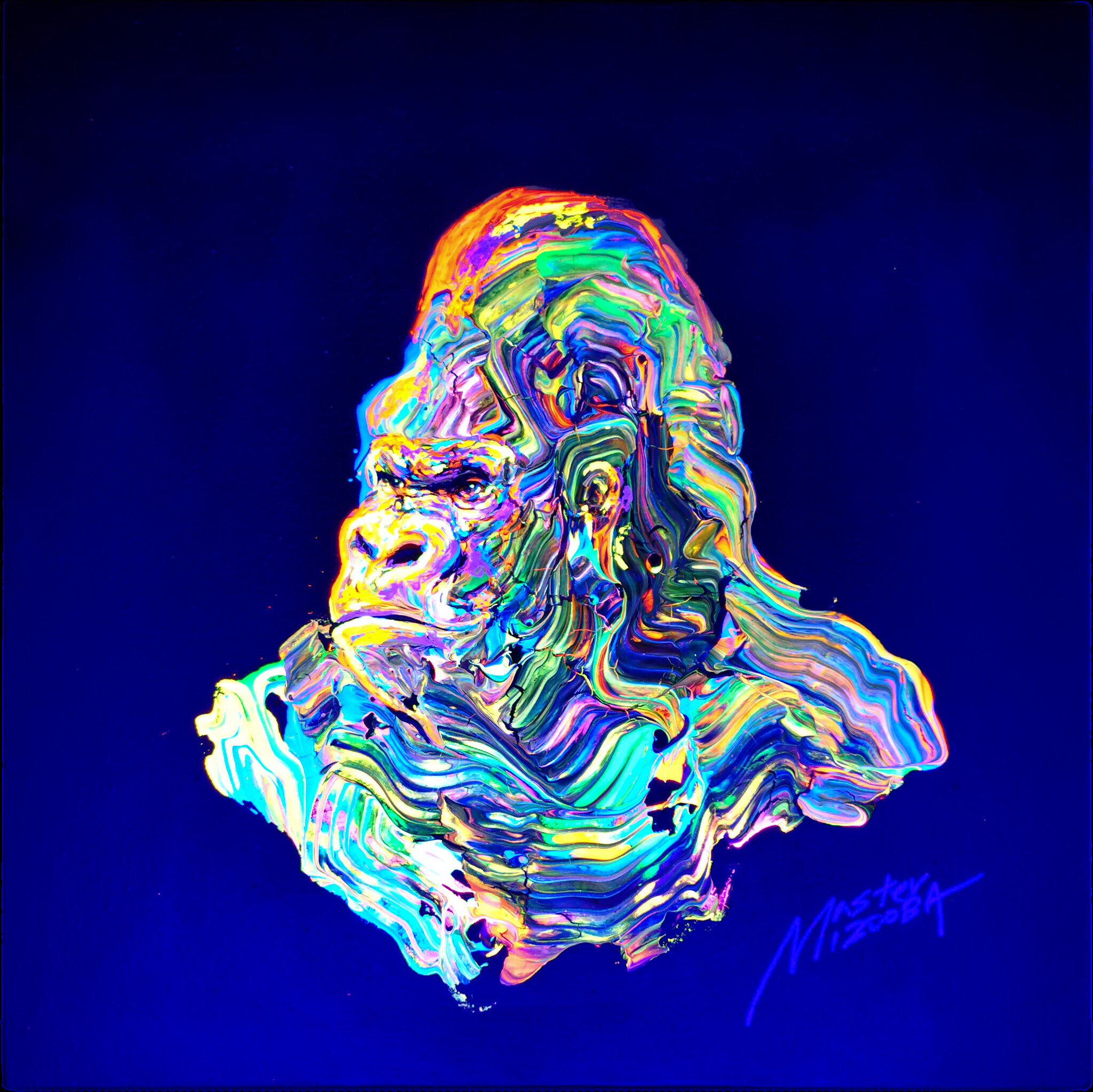 Burn and Born -gorilla face- / Burn and Born -gorilla face-